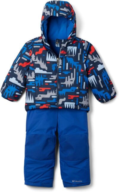 Columbia Toddler Unisex Frosty Slope II Set, Collegiate Navy Highland/Mountain Blue, 4T