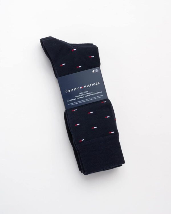 Tommy Hilfiger Men's Crew Socks - 4 Pack Comfort Stretch Dress Socks for Men - Crew Length Breathable Men's Work Socks (7-12) - Image 2