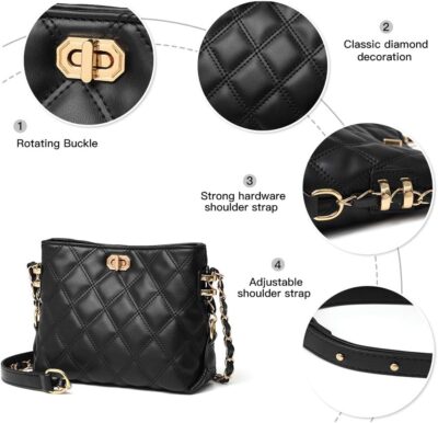 Small Crossbody Bags for Women Purses Fashion Leather Lightweight Handbags Shoulder Bag - Image 4