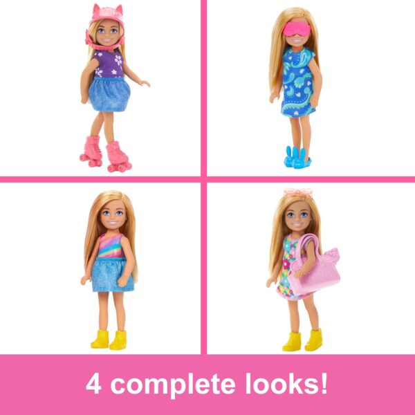 Barbie Chelsea Doll & Closet Toy Playset with 15 Pieces Clothes & Accessories Included, Foldable Set for On-The-Go Play & Storage - Image 3