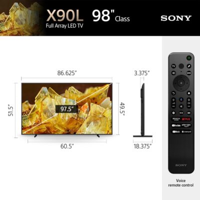 Sony 98 Inch 4K Ultra HD TV X90L Series: BRAVIA XR Full Array LED Smart Google TV with Dolby Vision HDR and Exclusive Features for The PlayStation® 5 XR98X90L- Latest Model - Image 4