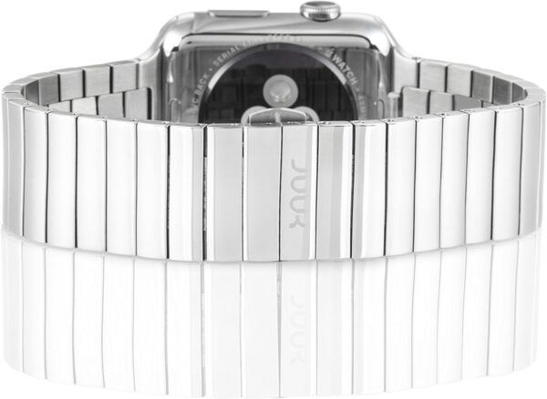 46mm JUUK Revo Polished Premium Watch Band Made for The Apple Watch, Using Surgical Grade 316L Solid Stainless Steel, with a 316L Solid Stainless Steel Butterfly deployant Buckle - Image 2