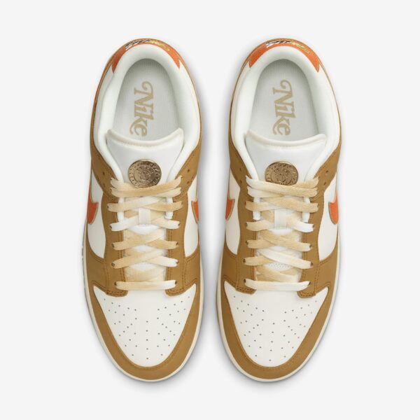 Nike Dunk Low Retro Shoes (HM3729-181, Sail/Coconut Milk/Wheat/Safety Orange) - Image 4