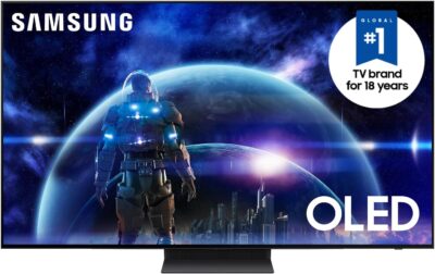 SAMSUNG Smart Gaming OLED TV, FreeSync Premium, Gaming Hub, up to 144Hz, 48-Inch Class 4K S90D Series w/Dolby Atmos, 4K AI Upscaling, Alexa Built-in (QN48S90D, 2024 Model) (Renewed)