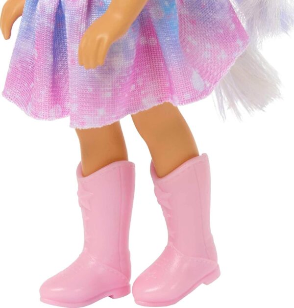 Barbie Dreamtopia Chelsea Unicorn Small Doll with Detachable Tail, Horn Headband Accessory & Lavender Hair, Bends at Waist - Image 5