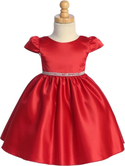 Girls Christmas Dress Made in USA - Holiday Party Red Dresses Niñas - Rojo Vestidos Navideños - Image 2