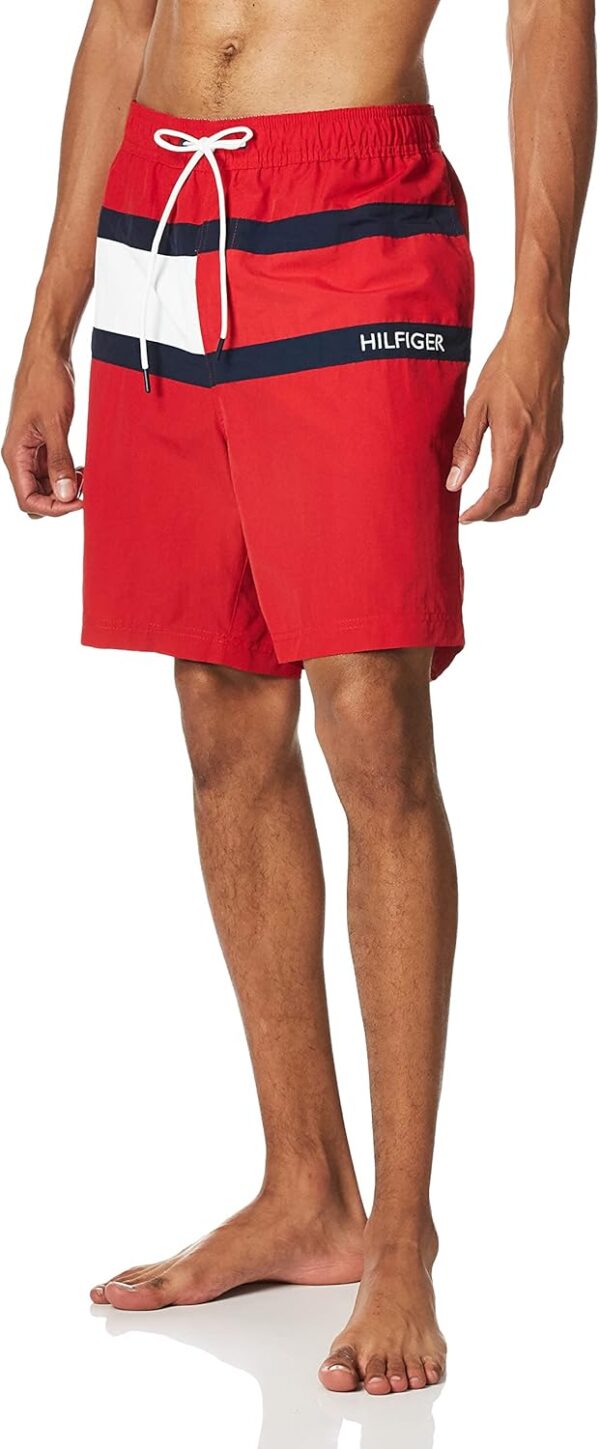 Tommy Hilfiger Men's 7” Flag Swim Trunks with Quick Dry