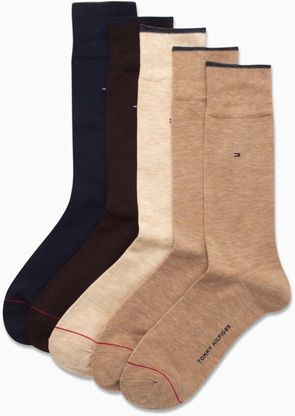 Tommy Hilfiger Men's Dress Socks - 5 Pairs Lightweight Comfort Fabric Reinforced Heel Crew Socks - Dress Socks for Men (7-12) - Image 4