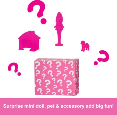 Barbie Mini BarbieLand Doll House Sets, Mini Dreamhouse with Surprise 1.5-inch Doll, Furniture & Accessories, Plus Elevator & Pool - Image 5