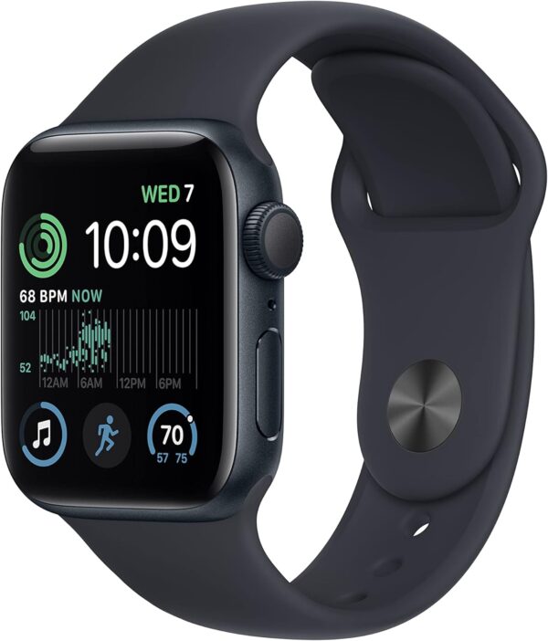 Apple Watch SE (2nd Gen) (GPS + Cellular, 40mm) - Midnight Aluminum Case with Midnight Sport Band, M/L (Renewed)