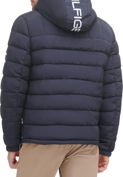 Tommy Hilfiger Men's Sherpa-Lined Hooded Puffer Jacket - Water Resistant & Midweight - Image 2