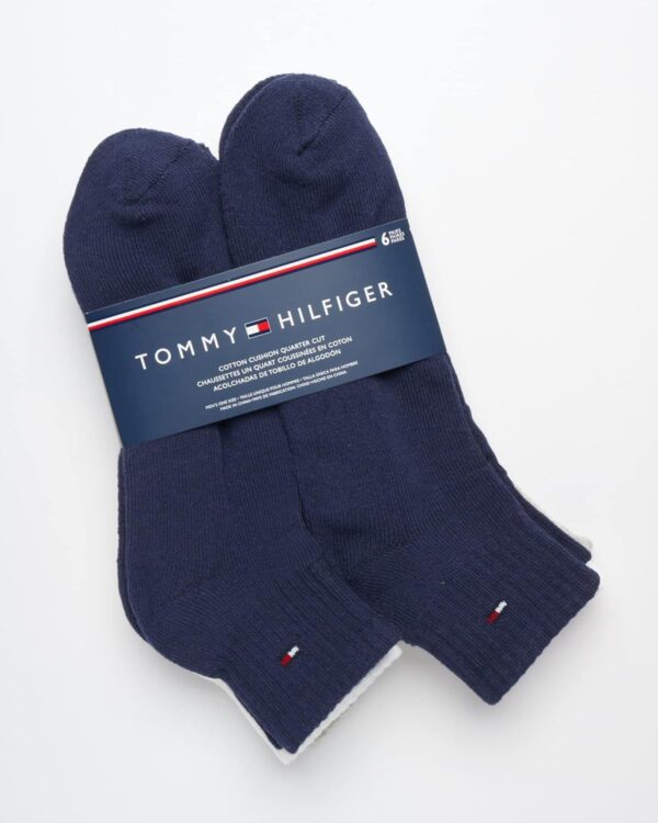 Tommy Hilfiger Men's Quarter Socks - 6 Pack Cushioned Men's Athletic Ankle Socks - Breathable Sports Socks for Men - Image 2