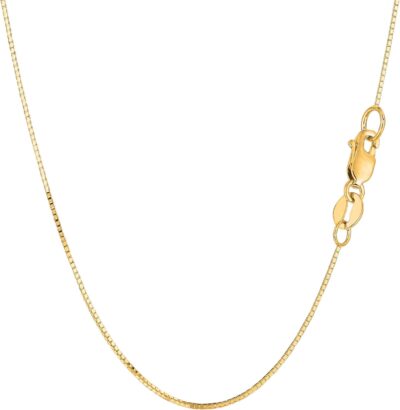 14k Yellow Gold 0.7mm Mirror Box Chain Necklace - Jewelry Affairs Solid Gold