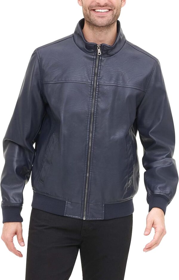 Tommy Hilfiger Men's Faux Leather Bomber Jacket