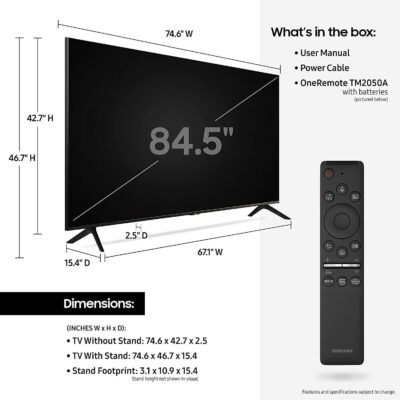 Samsung 85-Inch 4K UHD Smart TV - TU-8000 Series (2020) Alexa Built-In UN85TU8000FXZA - Image 3