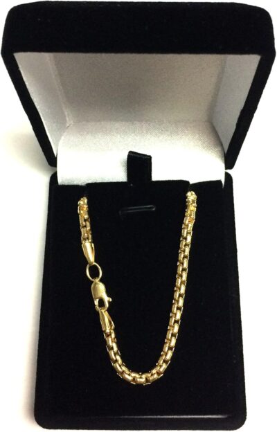 14K Yellow Gold Filled Round Box Chain Necklace 3.4mm - Jewelry Affairs - Image 4