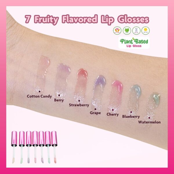 Townley Girl Barbie 7 pcs Kids Lip Gloss Set | Vegan Girls Makeup for Ages 3 - Image 3