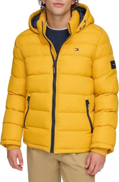 Tommy Hilfiger Mens Hooded Puffer Jacket (Standard and Big & Tall)