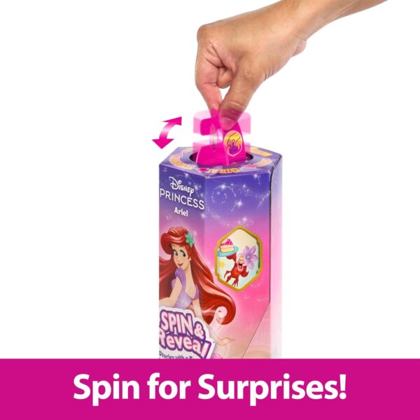 Mattel Disney Princess Ariel Fashion Doll Set, Spin & Reveal with 11 Surprises Including 5 Accessories, 5 Stickers & Play Scene, Inspired by Movie - Image 3