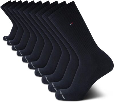 Tommy Hilfiger Men's Athletic Socks - Cushioned Crew Socks (10 Pack)