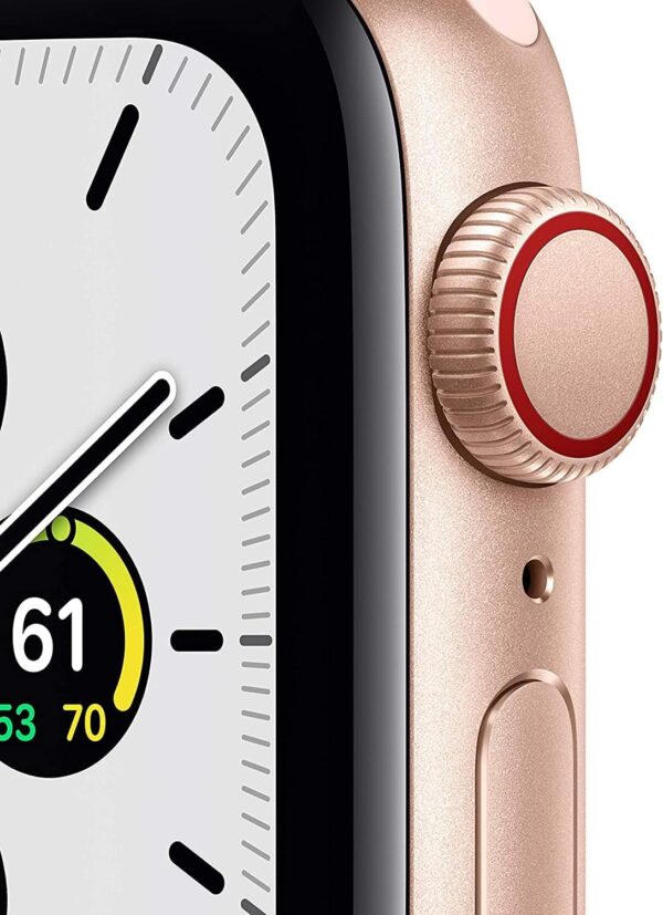 Apple Watch SE (GPS + Cellular, 40mm) - Gold Aluminum Case with Pink Sand Sport Band (Renewed) - Image 2