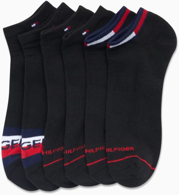 Tommy Hilfiger Men's Athletic Socks - Cushion No Show Ankle Socks (6 Pack) - Image 4