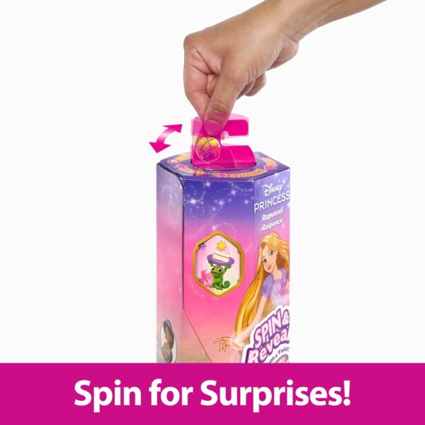 Mattel Disney Princess Rapunzel Fashion Doll Set, Spin & Reveal with 11 Surprises Including 5 Accessories, 5 Stickers & Play Scene, Inspired by Movie - Image 3