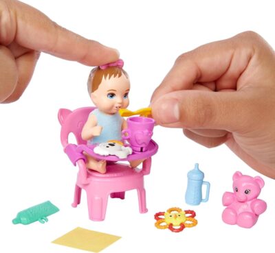 Barbie Skipper Babysitters Inc Baby Small Doll & Accessories, First Tooth Playset with Appearing & Disappearing Tooth - Image 2