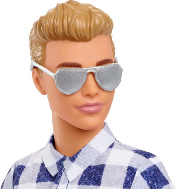 Barbie Doll & Accessories, It Takes Two Camping Set with Cooler, Map & More, Blonde Ken Doll with Blue Eyes in Plaid Shirt - Image 2