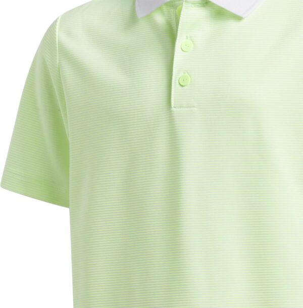 adidas Boys' Striped Golf Polo Shirt (Little Kids/Big Kids) - Image 3