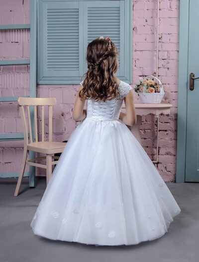 First Holy Communion Dress for Girls 7-16 Lace Baptism Wedding Junior Bridesmaid GZCYL - Image 2