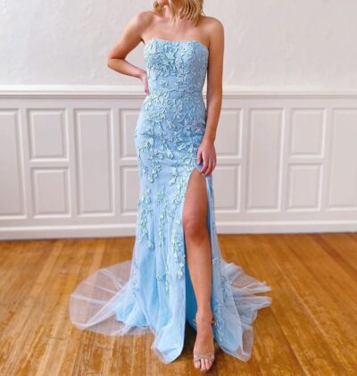 JAEDEN Prom Dress Lace Mermaid - Formal Evening Gowns with Split Prom Dresses - Image 2