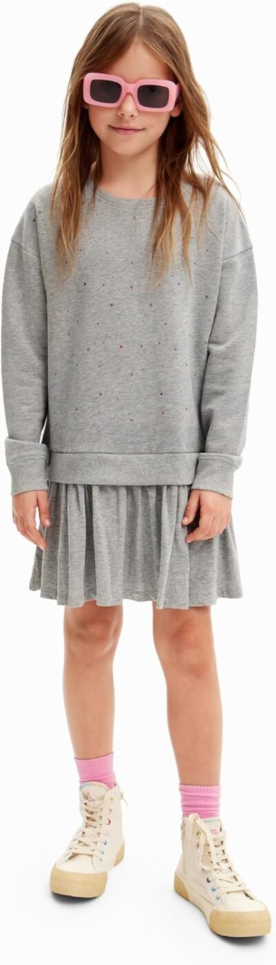 Desigual Girl Knit Dress Long Sleeve