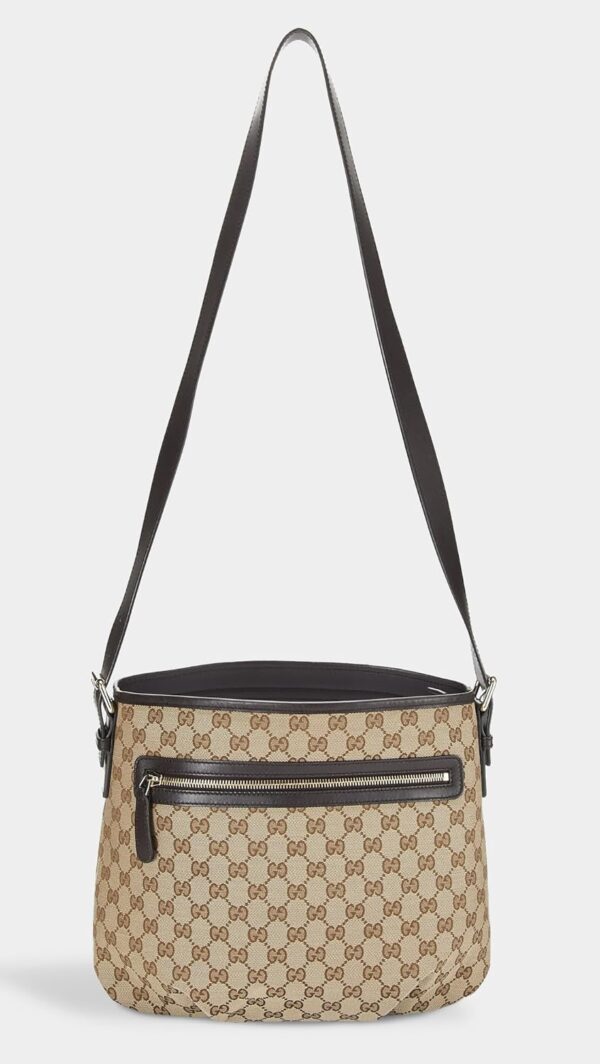 WHAT GOES AROUND COMES AROUND Women's Pre-Loved Gucci Canvas Zip Pocket Crossbody - Image 4