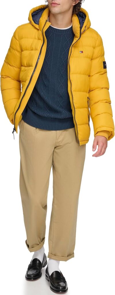 Tommy Hilfiger Mens Hooded Puffer Jacket (Standard and Big & Tall) - Image 2