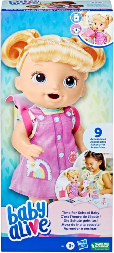 Baby Alive Time for School Doll Set - 12 Inch Interactive Back to School Toy for Girls - Image 2