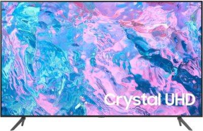 SAMSUNG 75-Inch Class Crystal UHD CU7000 Series PurColor, Object Tracking Sound Lite, Q-Symphony, 4K Upscaling, HDR, Gaming Hub, Smart TV with Alexa Built-in (UN75CU7000, 2023 Model) (Renewed)