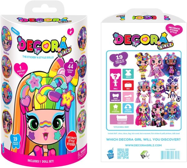 Decora Girlz 5" Collectible Dolls, 8 Surprises to UNbox, Fun Fashions & Stickers, 9 to Collect - Image 5