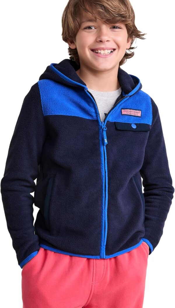 vineyard vines Boys' Harbor Fleece Full Zip Hoodie