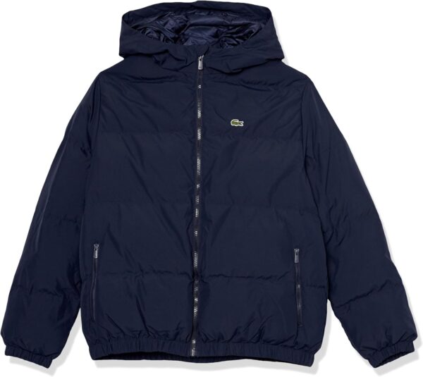 Lacoste Kids' Hooded Puffer Jacket with Crocodile