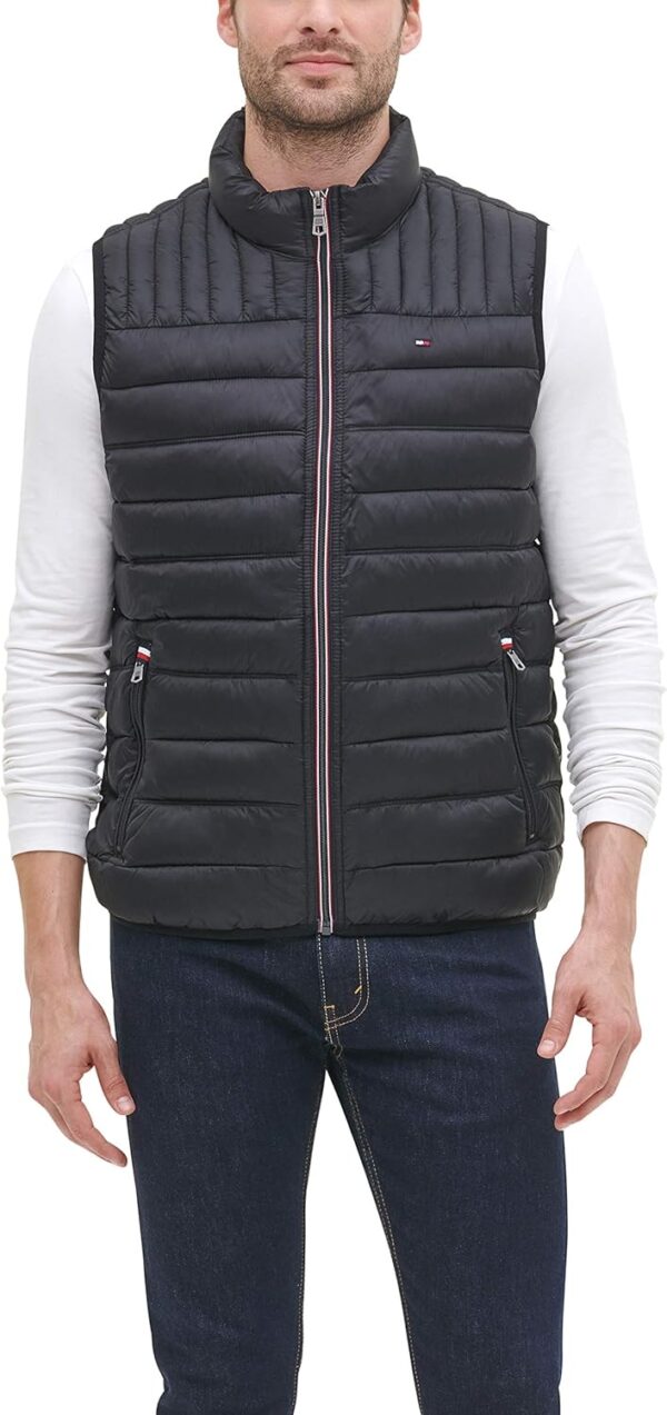 Tommy Hilfiger Men's Lightweight Packable Puffer Vest Jacket - Image 3