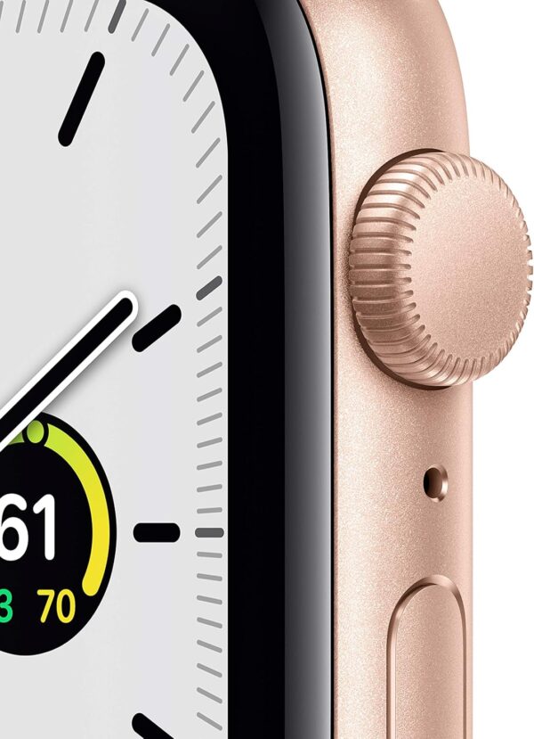 Apple Watch SE (GPS, 44mm) - Gold Aluminum Case with Pink Sand Sport Band (Renewed) - Image 2