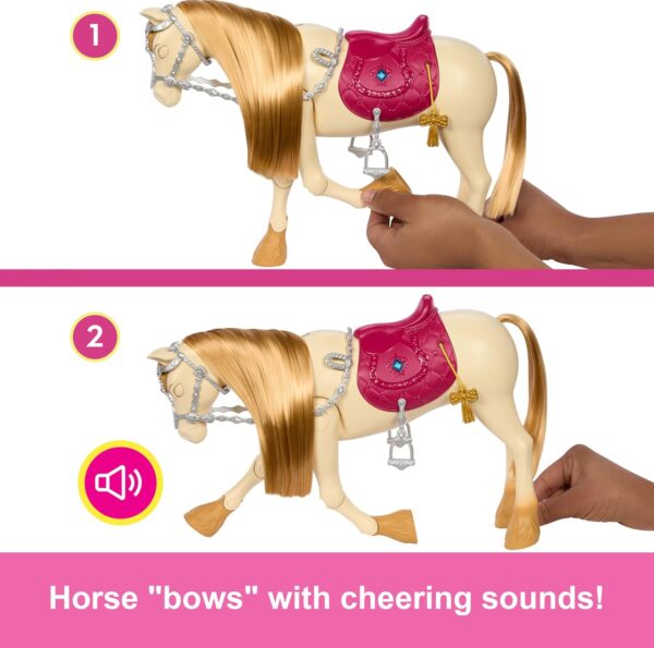 Barbie Toy Horse with Sounds, Music & Accessories, Inspired by Barbie The Great Horse Chase, Horse Moves, Dances & Blinks Eyes - Image 3