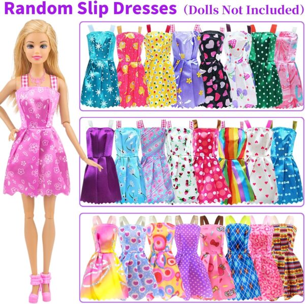 Ecore Fun 86 Pcs Doll Accessories with Doll Closet Wardrobe for 11.5 Inch Doll Dress Up Set Including Wardrobe Handbags Dress Shoes Hangers Necklace Pet and Other Accessories (No Doll)… - Image 4