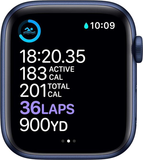 Apple Watch Series 6 (GPS, 44mm) - Blue Aluminum Case with Deep Navy Sport Band (Renewed) - Image 4