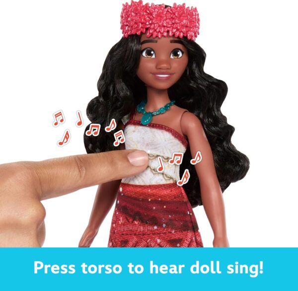 Mattel Disney Moana 2 Singing Adventure Moana Doll with Signature Outfit & Accessories, Sings “We’re Back” in English - Image 3