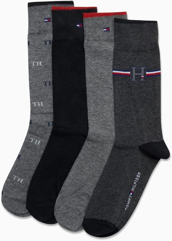 Tommy Hilfiger Men's Dress Socks - Lightweight Comfort Crew Sock (4 pack) - Image 4