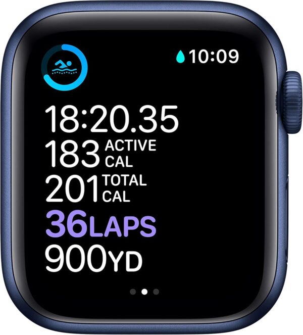 Apple Watch Series 6 (GPS, 40mm) - Blue Aluminum Case with Deep Navy Sport Band (Renewed) - Image 4