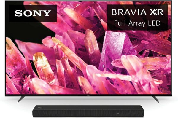 Sony 75 inch TV Bundle with Sound Bar: 75 inch 4K Ultra HD BRAVIA XR X90K Series Full Array LED TV HT-A3000 Dolby Atmos Soundbar