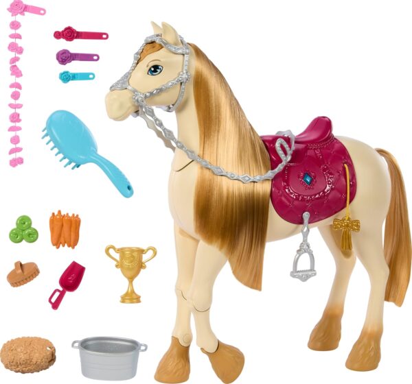 Barbie Toy Horse with Sounds, Music & Accessories, Inspired by Barbie The Great Horse Chase, Horse Moves, Dances & Blinks Eyes